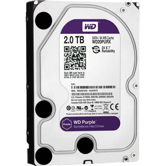 Накопитель HDD Western Digital Purple 2TB 3.5